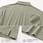 Limited Deal 8-Pack Men's Washed Cotton Blend Pocket Polo Shirts, Lightweight Breathable 3-Button Relaxed Fit