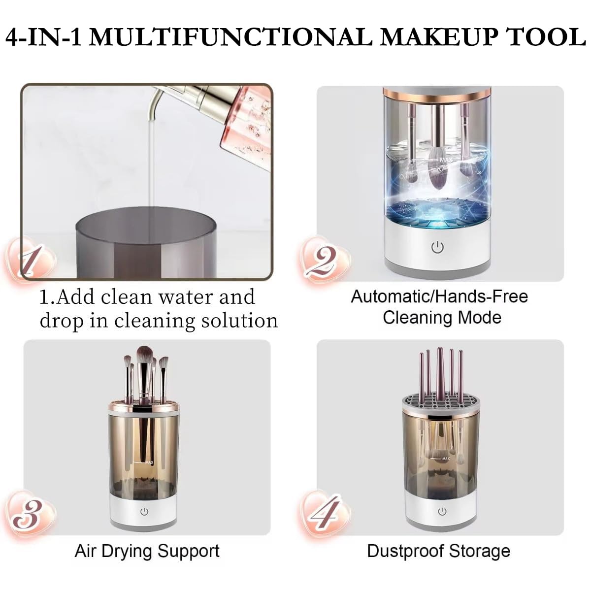 💕LAST DAY SALE 50% OFF🧼Automatic Makeup Brush Cleaner Machine🥰