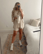 🎁Hot Sale⏳Oversized Tee & Biker Outfit Lounge Short Set