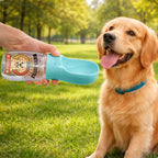 Retro Dog - Personalized Pet Water Bottle With Drinking Feeder