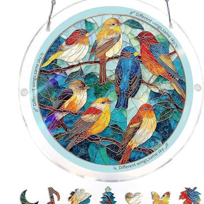 🔥LAST DAY 70% OFF 🧩Acrylic 80 Pcs Puzzle✨Suncatcher Hanging Ornament