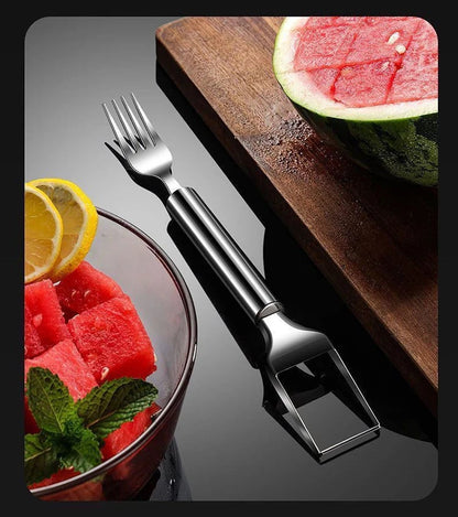 🍉 Effortless Fruit Prep-50% OFF-✨2-in-1 Fruit Cutter & Fork – For Quick and Easy Fruit Serving!🍓