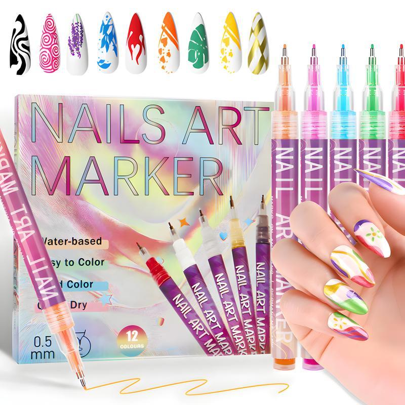🎁New Year Sale 70% OFF!!💅🎨12 Colors Nail Art Pens Set