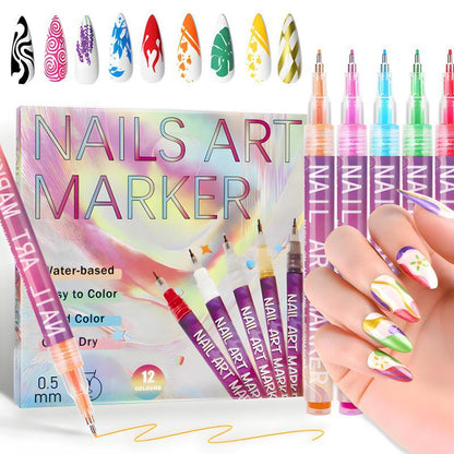 🎁New Year Sale 70% OFF!!💅🎨12 Colors Nail Art Pens Set