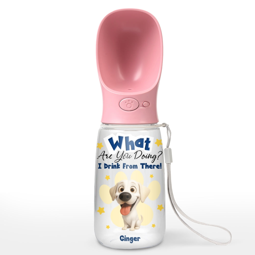 We Drink From There Ver Pet - Personalized Pet Water Bottle With Drinking Feeder