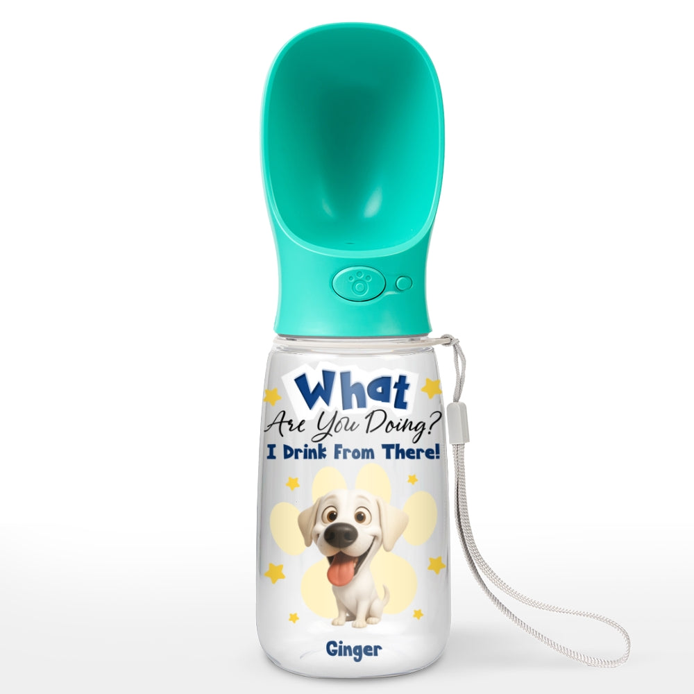 We Drink From There Ver Pet - Personalized Pet Water Bottle With Drinking Feeder