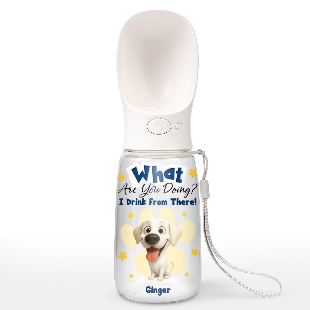 We Drink From There Ver Pet - Personalized Pet Water Bottle With Drinking Feeder