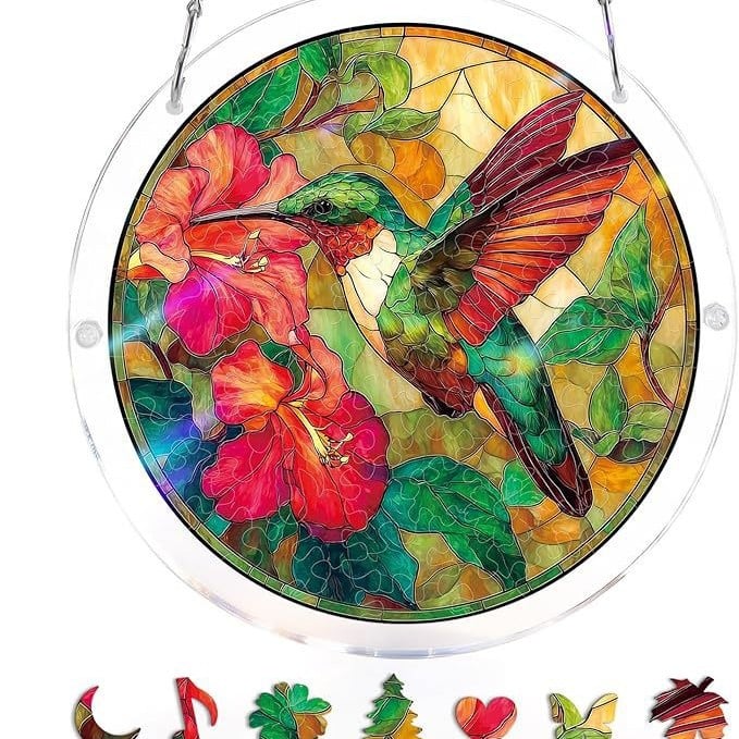 🔥LAST DAY 70% OFF 🧩Acrylic 80 Pcs Puzzle✨Suncatcher Hanging Ornament