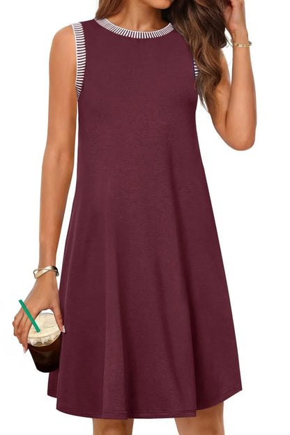 🎉Last Day Promotion 50% OFF💃Women's Casual Sleeveless Crew Neck Midi Dress