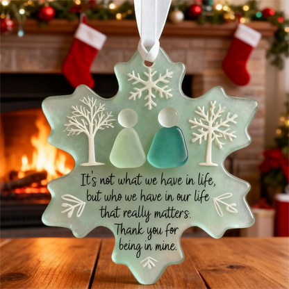 🌊Snowflake-Shaped Sea Glass Friendship Decor💝Shaped by Nature & Crafted by Hand!