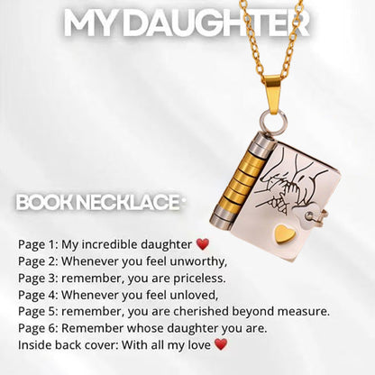🔥My Little Star Book Necklace for Daughter, Birthday Day Gift Graduation Jewelry of Love