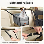 Console Dog Car Seat with Safe Belt Protector