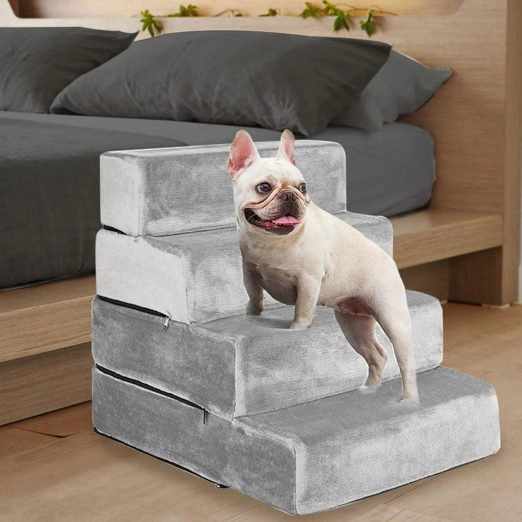 Detachable Pet Stairs Light Grey