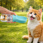 We Drink From There Ver Cat Photo - Personalized Pet Water Bottle With Drinking Feeder