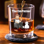The Catfather - Personalized Whiskey Glass