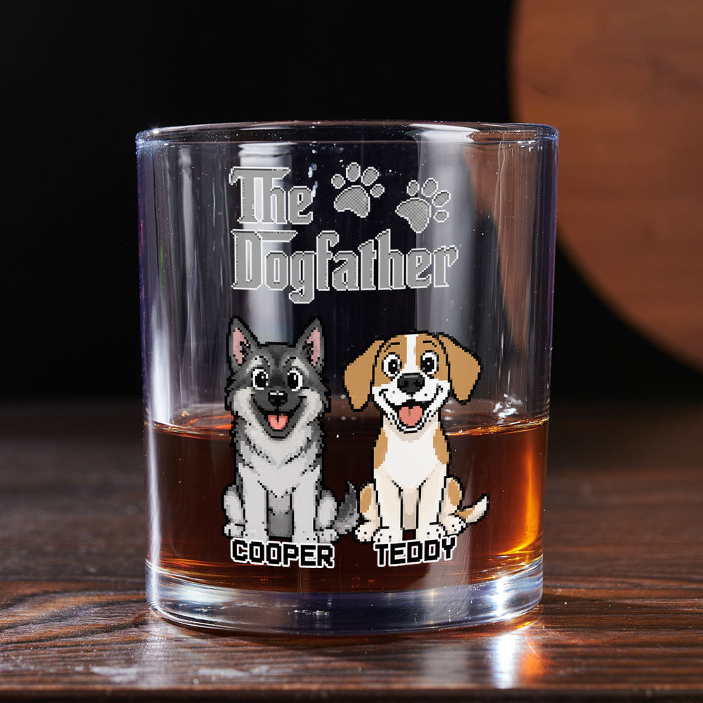 Dog Dad Boss - Personalized Whiskey Glass