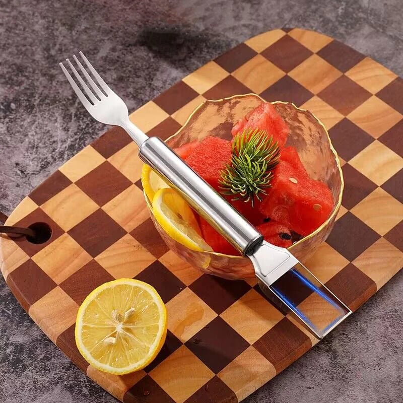 🍉 Effortless Fruit Prep-50% OFF-✨2-in-1 Fruit Cutter & Fork – For Quick and Easy Fruit Serving!🍓