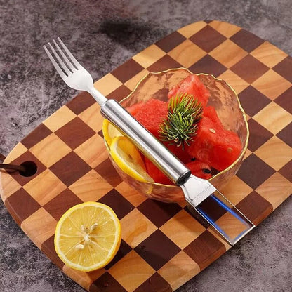 🍉 Effortless Fruit Prep-50% OFF-✨2-in-1 Fruit Cutter & Fork – For Quick and Easy Fruit Serving!🍓