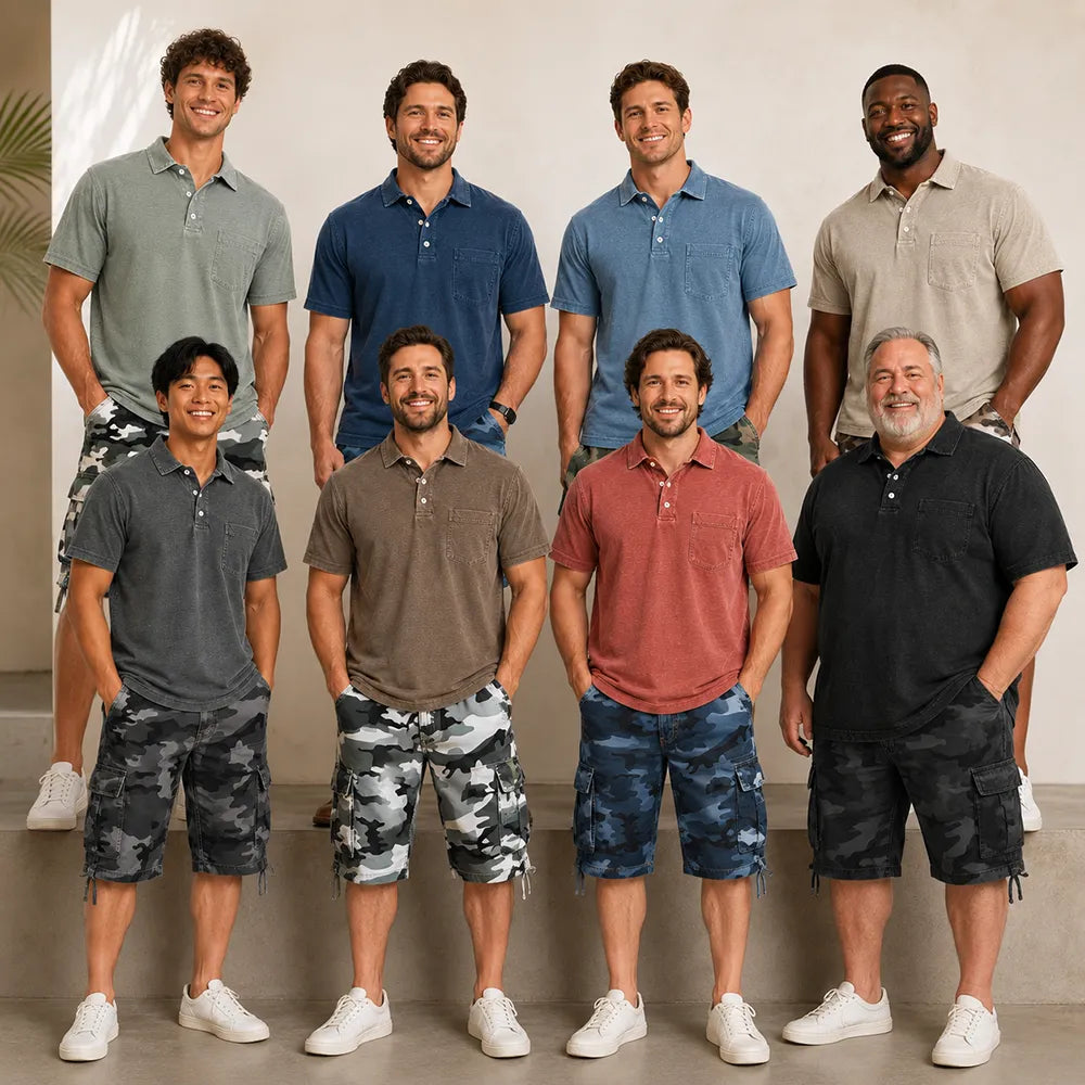 ❀12 Pack for $29⚡- Men's Camouflage Cargo Shorts