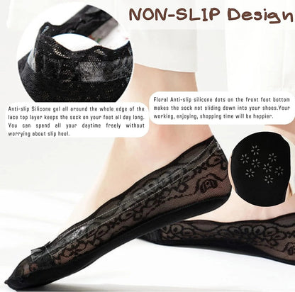 (🎁2024 Hot Sale🎁)🧦 Lace No Show Liner Socks for Women
