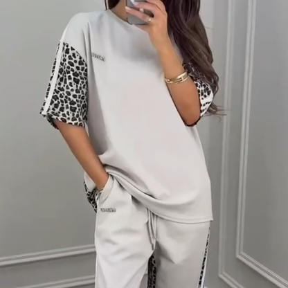 🌺2025 New Arrive🔥Leopard Print Patchwork Sweatshirt | Matching Set