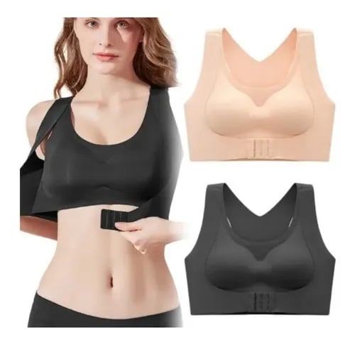 🤩HOT SALE - 50% OFF💝Front Closure Cross-Back Wireless Posture Bra
