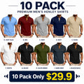 Seasonal Clearance Sale ⚡10 for Just 29.99 Men's Casual Short-Sleeve Henley Pocket T-Shirt