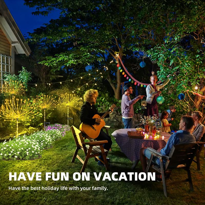 ✨Last Day Sale - 50% OFF🔥Waterproof Solar Garden Fireworks Lamp