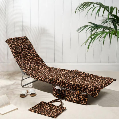 🏖️Summer Hot Sale - ONLY ￡14.99!!⚡50K+ SOLD!🌞🌊Sun Lounger Towel in Bag with Pockets Storage