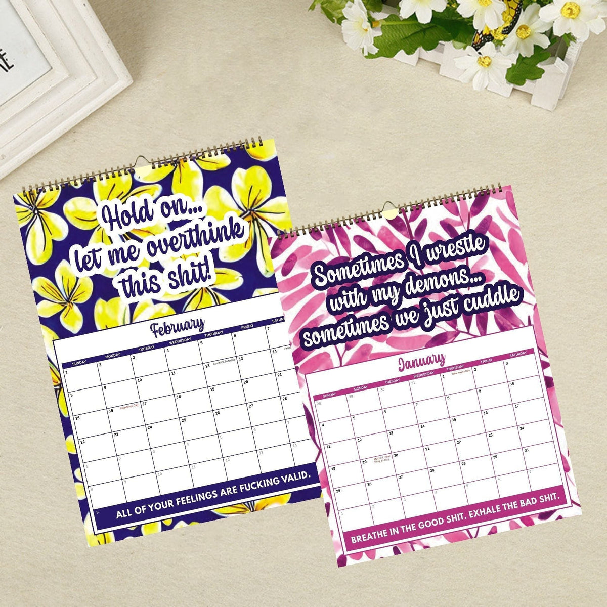 💝New Year Sale 50% Off✨2026 Sweary Mental Health Calendar