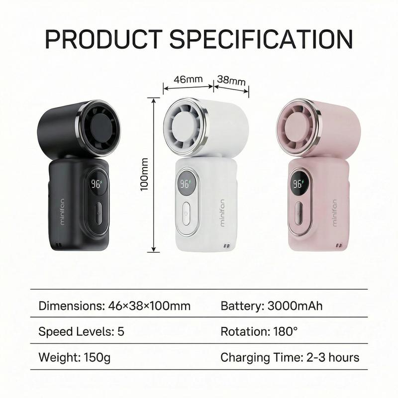 🏖️LAST DAY SALE ONLY ￡12.99!!🎁🔥Zephyra™ 3000mAh USB Clip Fan – 180° Rotatable, Ultra-Portable 🌬️ | For Travel ✈️, Office 💼, Kids 👶 | Clips Anywhere! 🇬🇧