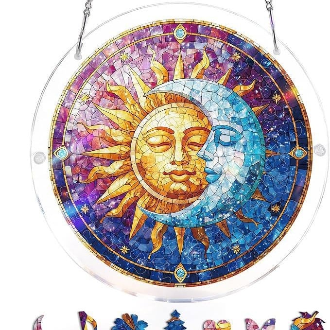 🔥LAST DAY 70% OFF 🧩Acrylic 80 Pcs Puzzle✨Suncatcher Hanging Ornament