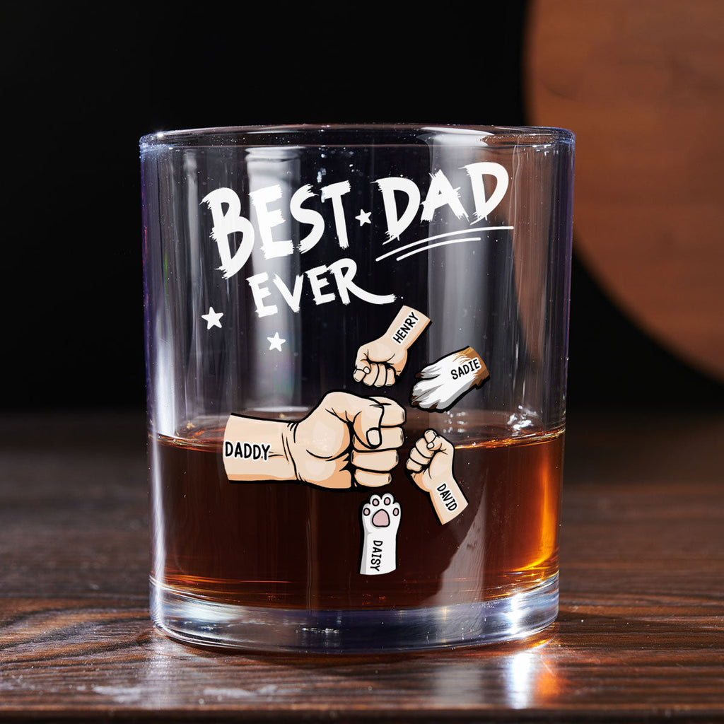 Best Dad - Personalized Whiskey Glass