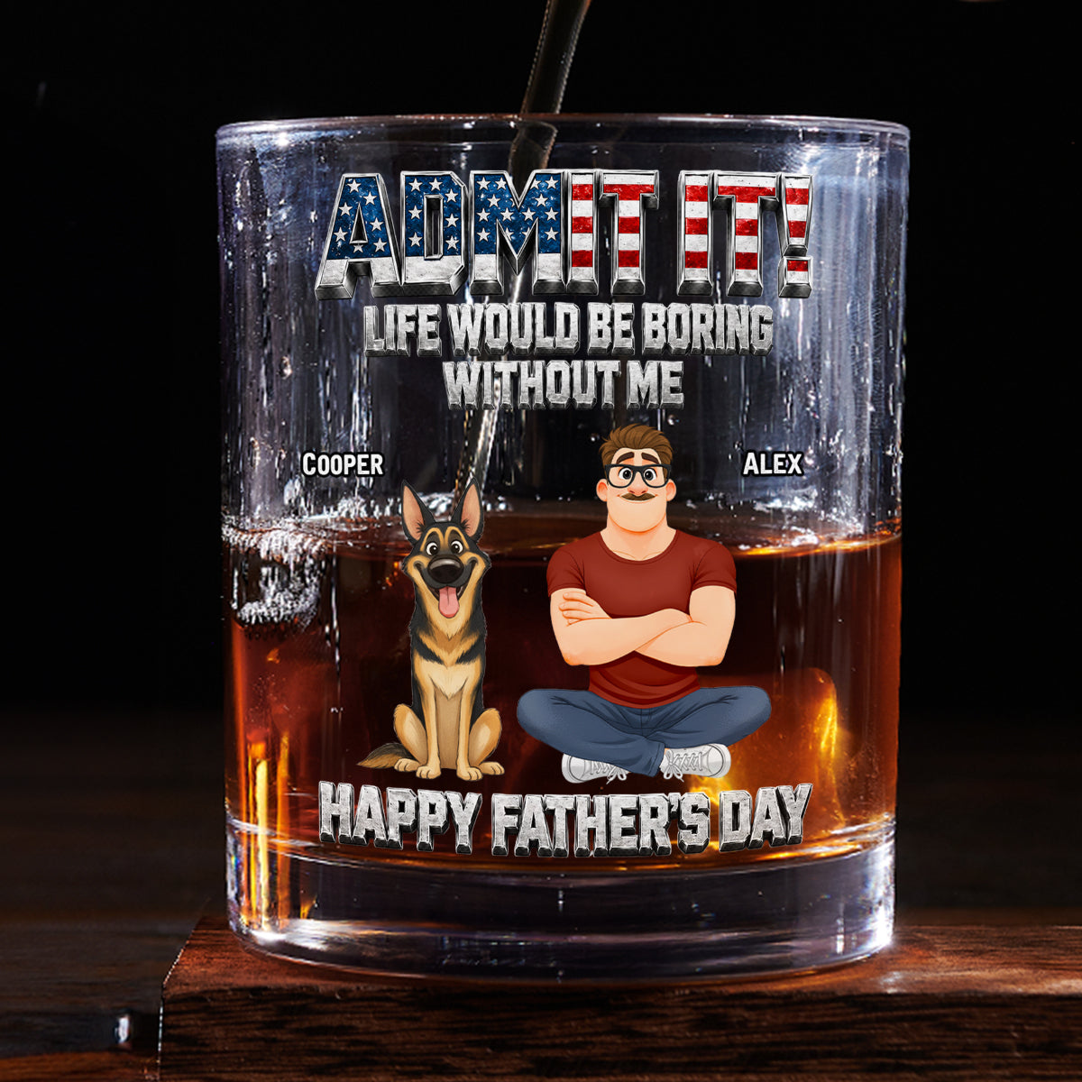 Unforgettable Dog - Personalized Whiskey Glass