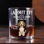 Admit It Retro Vintage - Personalized Whiskey Glass