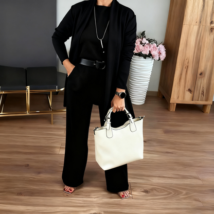 🎁New Year Sale 50% OFF💗Elegant Longline Cardigan & Top & Pants 3-Pieces Set