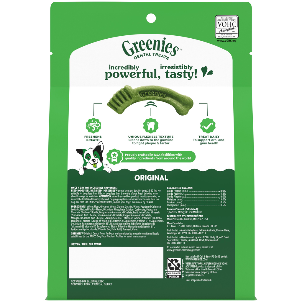 GREENIES Original Regular Dog(11-22kg) Dental Treat