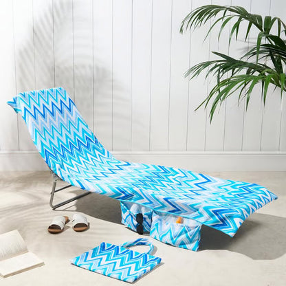 🏖️Summer Hot Sale - ONLY ￡14.99!!⚡50K+ SOLD!🌞🌊Sun Lounger Towel in Bag with Pockets Storage