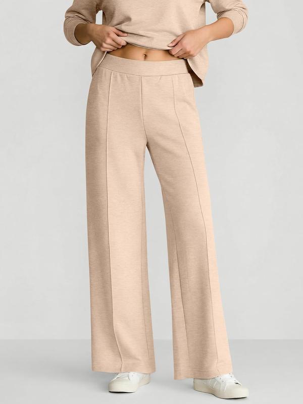 🌹LIMITED-TIME 70% OFF! 🌹Women's 2 Piece Outfits V Neck Lounge Set | Raglan Long Sleeve Top & Wide Leg Pants