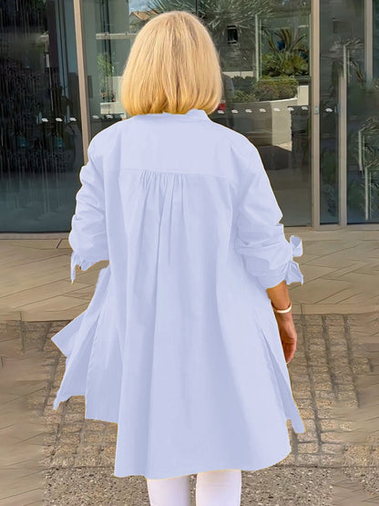 💥Free shipping💥Solid Color Long Cotton Shirt Jackets FOR Women