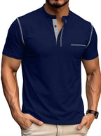 Seasonal Clearance Sale ⚡10 for Just 29.99 Men's Casual Short-Sleeve Henley Pocket T-Shirt