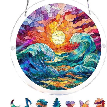 🔥LAST DAY 70% OFF 🧩Acrylic 80 Pcs Puzzle✨Suncatcher Hanging Ornament