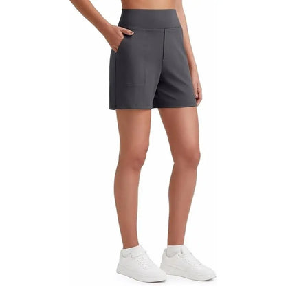 ⏳HOT SALE 70% OFF🔥 Women's High-Waist Bermuda Shorts with Pockets 🎯 | Running Yoga Casual Activewear 😎 | Buy 2 FREE Shipping – UK Stock! 🇬🇧
