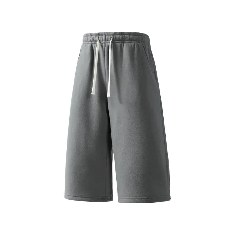 Casual Cotton Drawstring Sweat Shorts – Lightweight Summer Athletic Lounge Shorts with Pockets