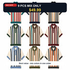 🔥CLEARANCE SALE🔥 Retro Stripe Knit Polo Shirt