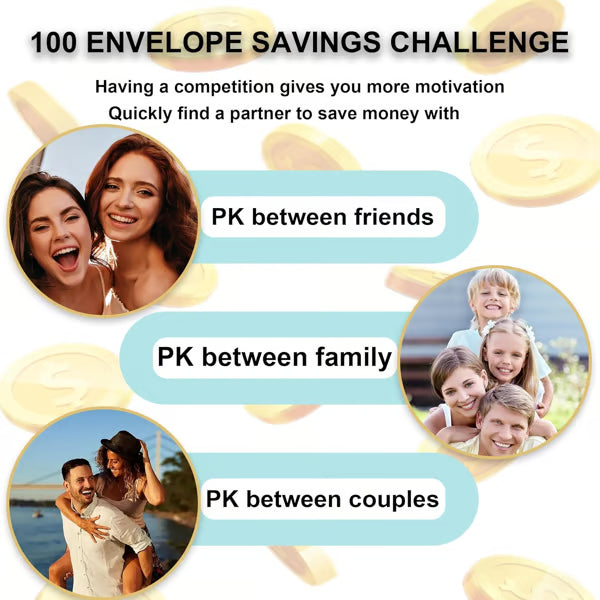 🔥BEST NEW YEAR GIFT £8.99!!🎁100 Envelope Savings Challenge Book💷