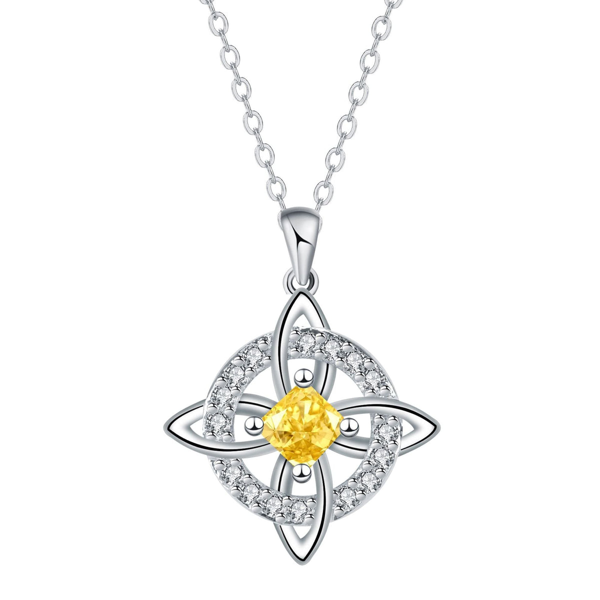 Mystical Birthstone Witches Knot Necklace – Natural Crystal🔮💞Protect Your Loved Ones