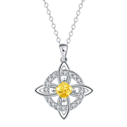 Mystical Birthstone Witches Knot Necklace – Natural Crystal🔮💞Protect Your Loved Ones