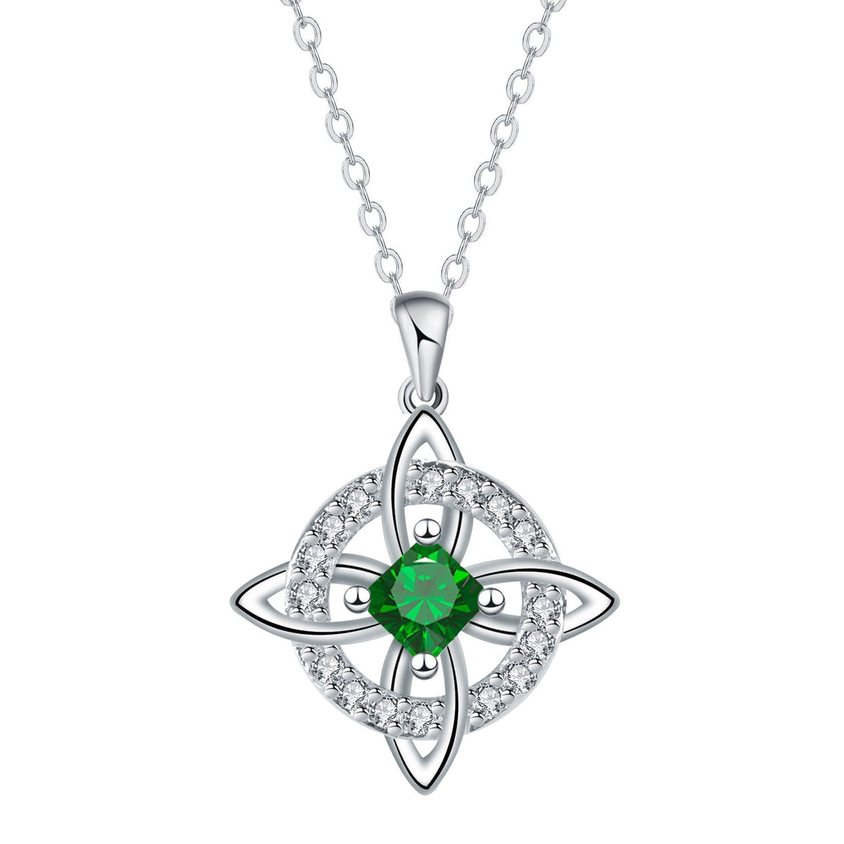 Mystical Birthstone Witches Knot Necklace – Natural Crystal🔮💞Protect Your Loved Ones