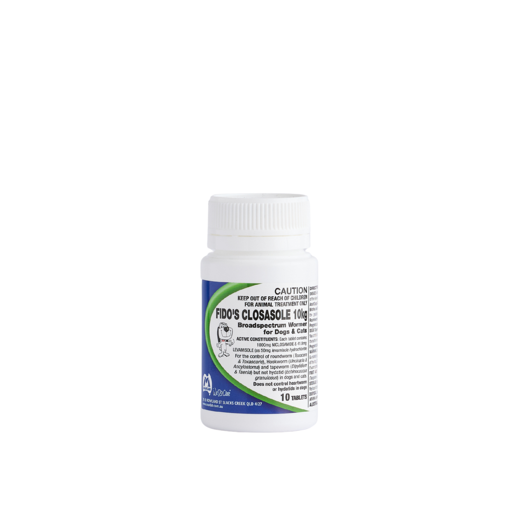 Fido's Closasole Tablets Broad spectrum Wormer for Dogs & Cats